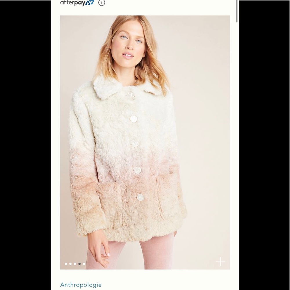 Anthropologie faux fur coat